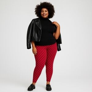 Torrid Full-Length Legging - Miranda Dot Jester Red - Size 4 - NWT